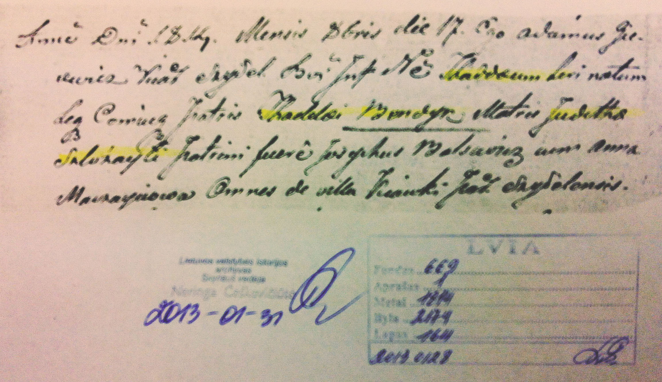 LVIA 1814.10.17 Tado Bendiko gimimo