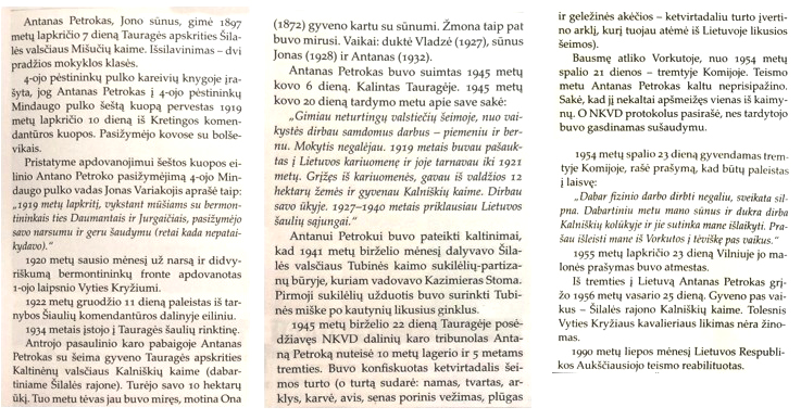Antano Petroko istorija pagal LVIA duomenis2