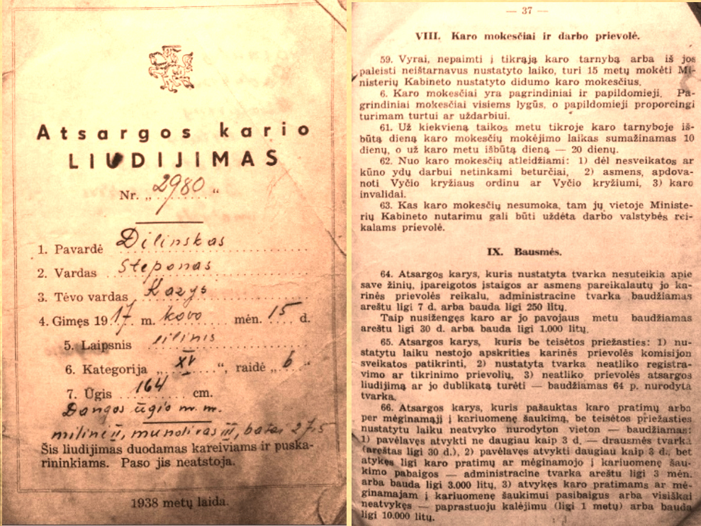 Atsargos kario Dilinsko liūdij