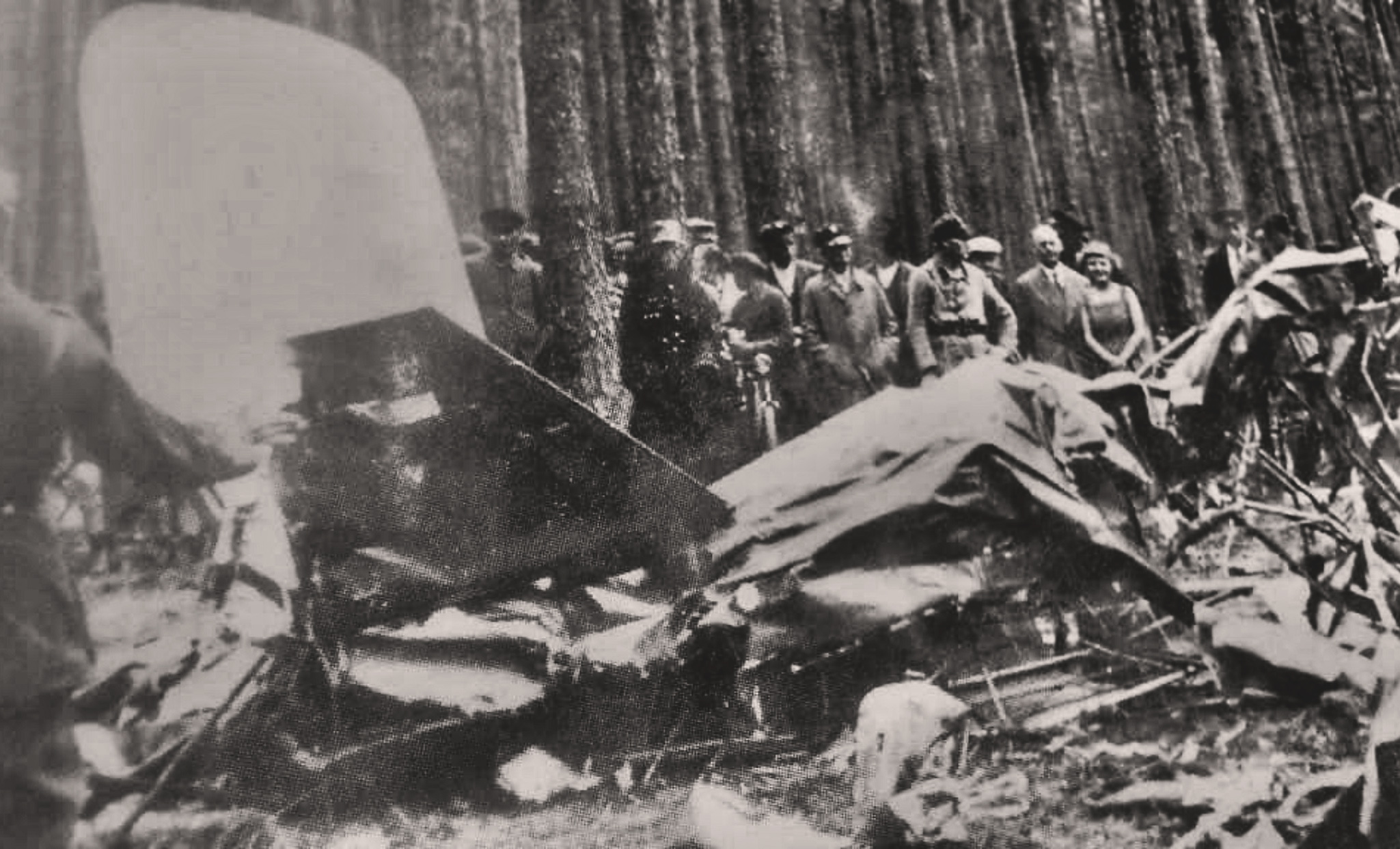 Dariaus Girėno lėktuvo kritimo vietoje 1933m. liepa
