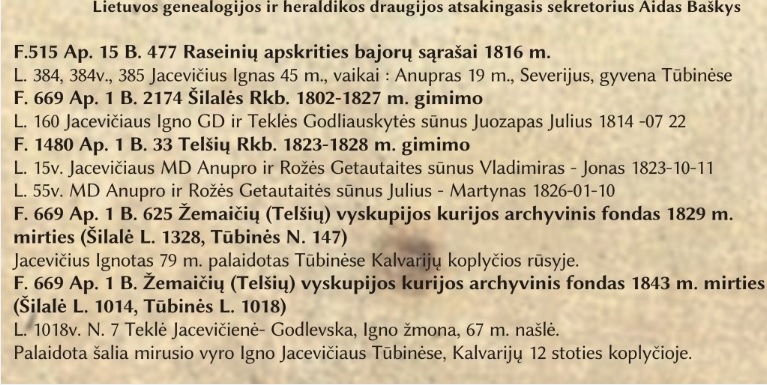 Jacevicius Ignas 1829m1